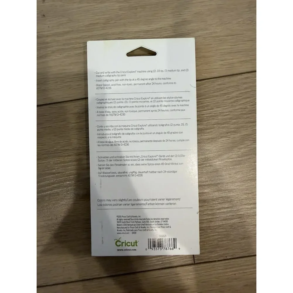 Cricut Explore Variety Pen Set 5pk Black, NEW, Calligraphy, Water Based